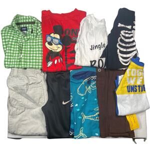 Disney Nike Carters Boy Size 4 Lot of 9 Pieces Pants Tops Pajamas Long Sleeve